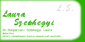laura szephegyi business card