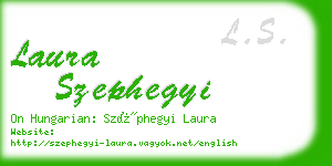 laura szephegyi business card